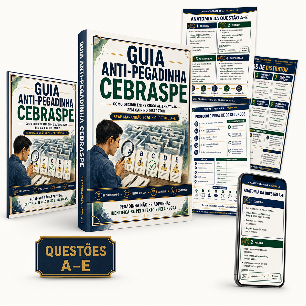 Mockup do Guia Anti Pegadinha Cebraspe