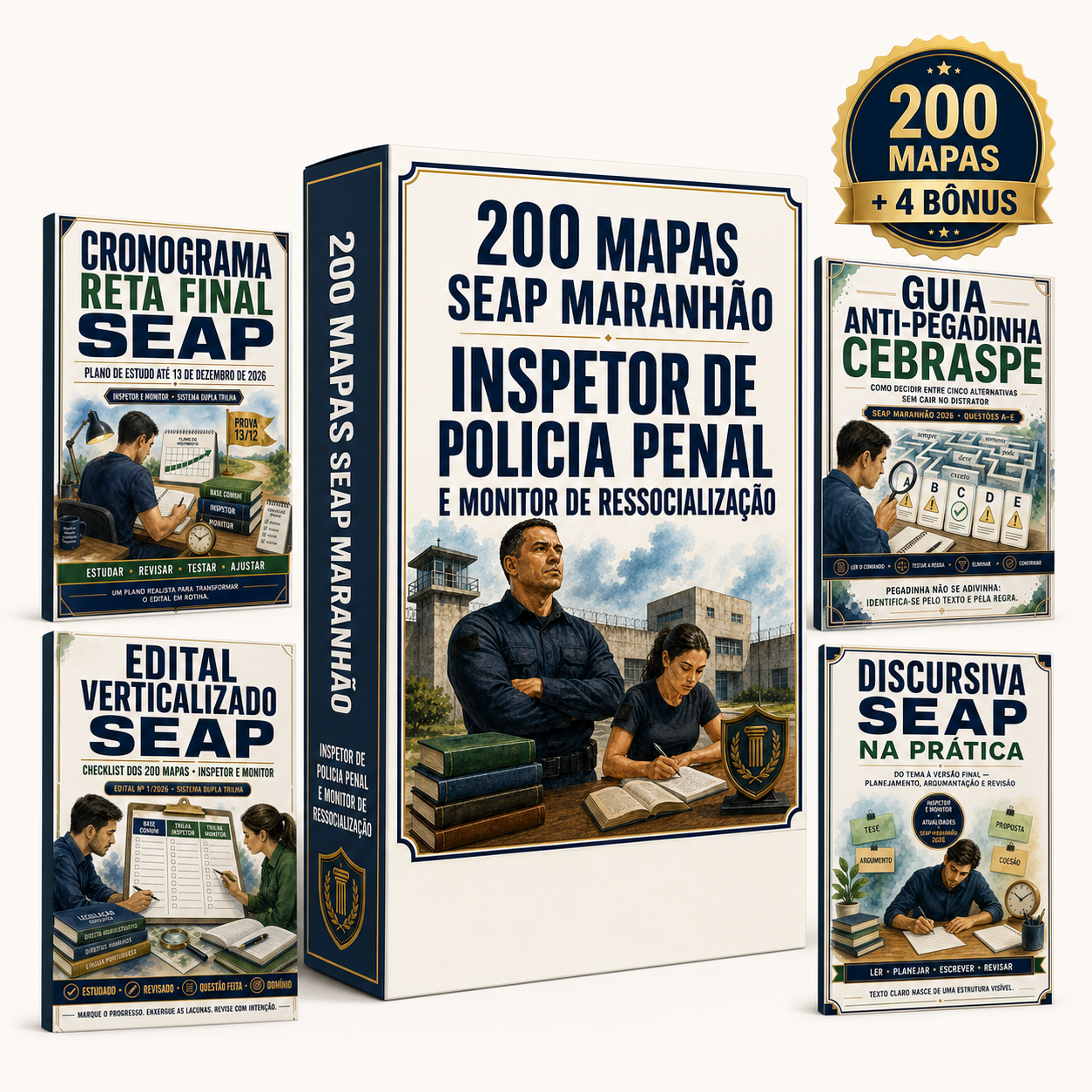 Pacote completo com 200 Mapas SEAP Maranhão e quatro bônus