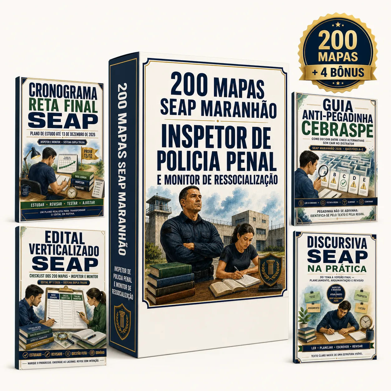 Pacote completo com 200 Mapas SEAP Maranhão e quatro bônus